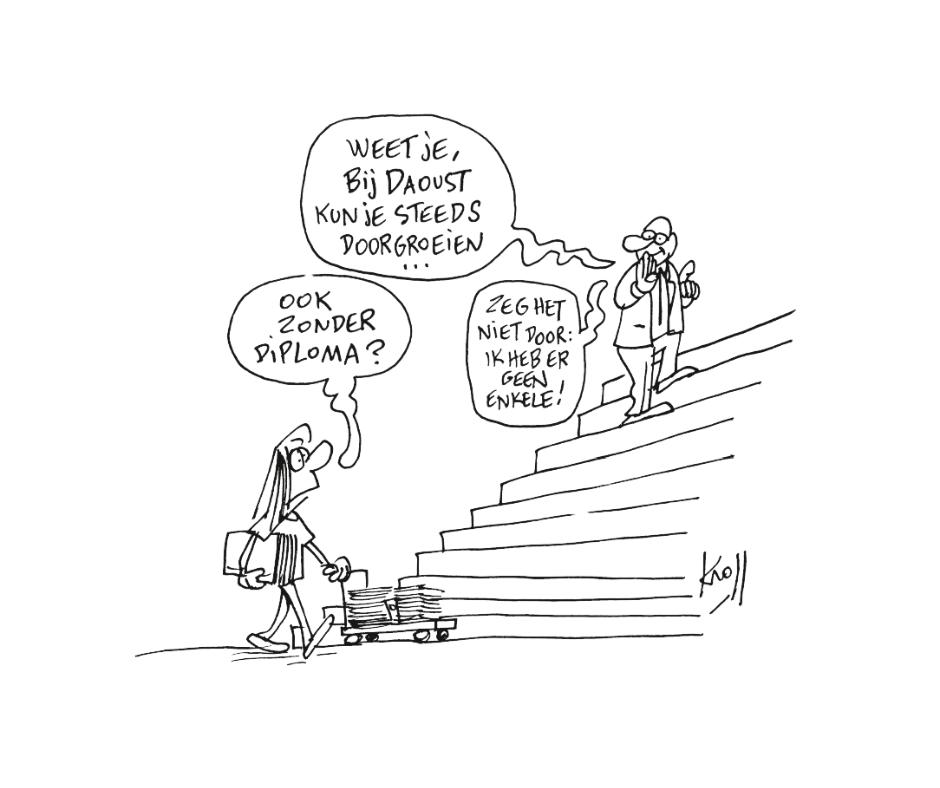 Daoust moedigt zijn medewerkers aan om te blijven leren.